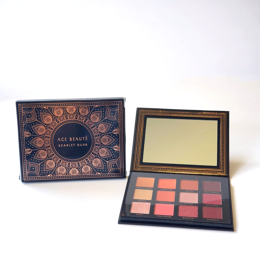 Ace Beaute SCARLET DUSK EyeShadow Palette 12 Shades, 0.55 oz. New in Box